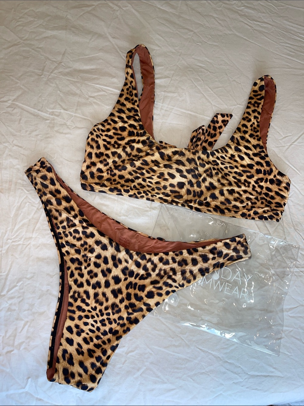 Monday Swimwear Leopard Print Bikini Set - Animal Print Swimwear Top & Bottom